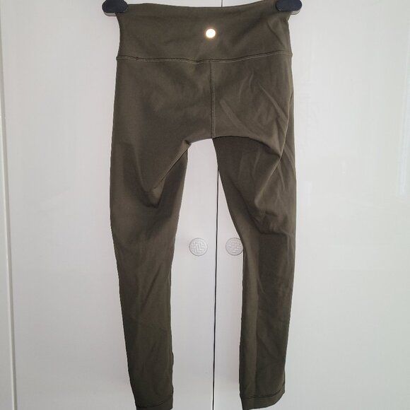 lululemon athletica Wunder Under Crop Leggings in Dark Olive Luxtreme  Size 2 - Picture 4 of 7